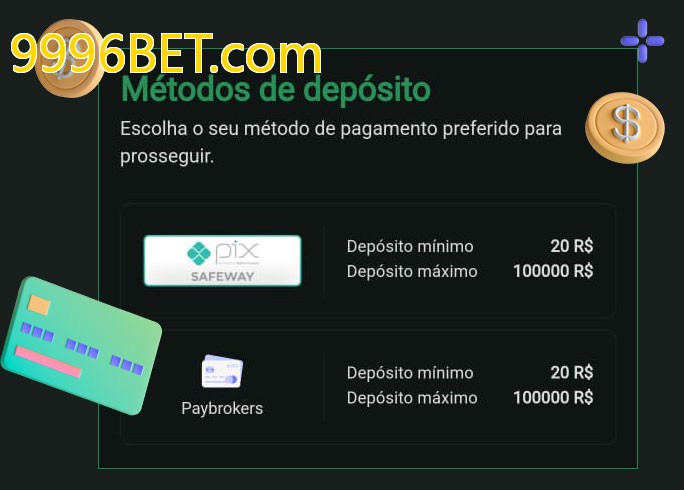 O cassino 9996BET.combet oferece uma grande variedade de métodos de pagamento